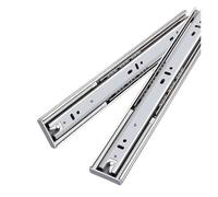 Glissières de tiroir à roulement à billes montées Rail de tiroir en acier inoxydable glissière d'amortissement à trois sections guide silencieux 3 voies d'épaississement d'armoire(10inch(25cm))