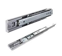 Glissières de tiroir d'armoire à Fermeture Douce - Glissières de tiroir à Extension complète - Glissières à roulement à Billes en métal - Poussez Tirez en Douceur, 1 Paire de Rails de Guidage