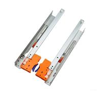 Glissières de tiroir encastrables à extension complète avec système de rail de montage inférieur pour armoires de cuisine, acier blanc, charge de 45,4 kg, fonctionnement silencieux, assemblage facile