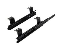 Glissières de tiroir Glissières d'armoire à trois sections 10-12 ", 2 pièces, Support coulissant for tampon de piste clavier d'ordinateur, Rail 25cm/30cm, poulie coulissante(B)