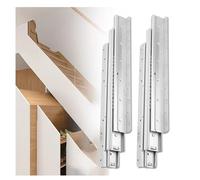 Glissières de tiroir haute résistance - Extension complète - Rails en métal sous comptoir - Roulements à billes cachés pour escaliers et armoires (blanc longueur B600 mm)