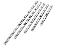 Glissières de tiroir Rail à billes en acier for tiroir, 1 paire, Guide coulissant, deux Sections, raccords de quincaillerie for meubles pliables 17mm large(278mm)