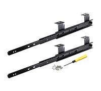 Glissières de tiroir, rails coulissants, glissières, 2 pièces, télescopiques en métal robuste - Roulement à billes à extension complète en trois sections(290mm/12inch)
