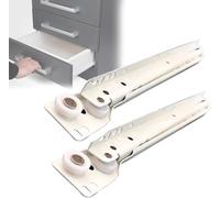 Glissières de tiroir, rails coulissants, glissières, rails métalliques avec vis, kit de réparation blanc coulissant(20inch(500mm))