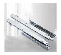 Glissières de tiroir robustes à fermeture amortie - 250 mm/300 mm/350 mm - Pour dessous de bureau - Capacité de charge de 45 kg - Guide argenté pour un fonctionnement fluide des tiroirs