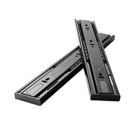 Glissières de tiroir robustes à roulement à billes noires à fermeture douce, 250, 300, 400, 500 mm, faciles à installer, for tiroirs de cuisine (500 mm)(450mm)