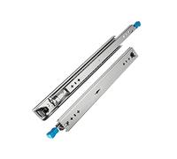 Glissières de tiroir robustes avec serrure, extension complète des rails métalliques à roulement à billes pour un fonctionnement fluide, idéales pour les armoires et les solutions de rangement.