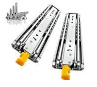 Glissières de tiroir robustes avec verrou - Extension complète - Roulements à billes en acier - 250 à 2 000 mm - Montage latéral - Capacité de 220 kg - Idéal pour les solutions de rangement lourdes