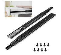 Glissières de Tiroir Robustes, Coulisse Armoire à Fermeture Douce 300/500 mm, Roulements à Billes à Extension Complète, Capacité 35 kg, 1 Paire(10in (250mm))