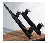 Glissières de tiroir robustes de 30,5 cm, glissières de tiroir à roulement à billes, glissières de tiroir à fermeture douce, guides de rails noirs pour un fonctionnement fluide et une installation