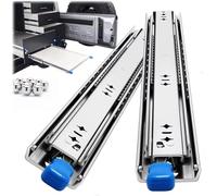 Glissières de Tiroir Robustes de Qualité Industrielle de 250 350 1050 1150 1250 1350 1450 mm Extension Complète Coulisse Tiroir avec Serrure 1 Paires (2 Pcs) Rail de Guidage Capacité de Poids 120 kg(1