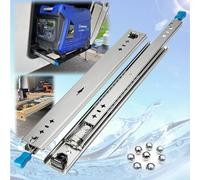 Glissières De Tiroir Robustes De Qualité Industrielle De 350-1500mm Glissiere Pour Tiroir Charge Lourde Avec Serrure, Capacité De Charge Jusqu'à 120kg, Montage Latéral, Largeur De 53mm 1 Paire ( Color