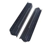 Glissières de tiroir robustes - Extension complète - 400 mm/600 mm/800 mm - Acier laminé à froid épais - Capacité de charge de 150 kg - Montage inférieur - 1 paire - Noir - Dimensions : 1000 mm