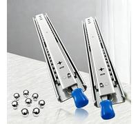 Glissières De Tiroir Robustes, Glissières De Tiroir À Roulement À Billes, Extension Complète, Montage Latéral, For Plate-forme De Clavier/placard/armoire(850mm/34in)