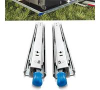 Glissières de tiroir robustes idéales pour armoires de cuisine et tiroirs à clavier d'ordinateur - Extension complète en 3 plis - Capacité de charge de 120 kg - 25,4 cm à 140,4 cm