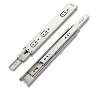 Glissières de tiroir télescopiques en acier inoxydable 250 x 1000 mm Extension complète 1,2 mm d'épaisseur 45 mm de large Idéal pour la cuisine Système de glissement à trois sections 850 mm
