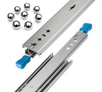 Glissières de tiroir verrouillables robustes - Capacité de 120 kg - Extension complète de 250 à 1500 mm - Parfait pour boîtes à outils, tables coulissantes, applications latérales (1200)