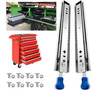 Glissières de tiroir verrouillables robustes de 75 cm à extension complète avec verrouillage, capacité de charge de 113,4 kg, montage latéral avec roulement à billes, rail de verrouillage industriel