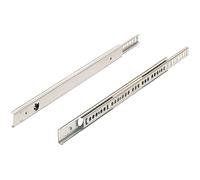 Paire de coulisses à billes KA 1730 HETTICH - Rainure 17 mm - L.400 mm - Acier zingué - Pour tiroir 250 à 410 mm - 30766