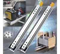 Glissières Pour Tiroirs À Usage Intensif 250-1500mm, Glissiere Pour Tiroir Charge Lourde Avec Serrure Coulisse De Tiroir À Extension Complète, Charge Maximale 120kg (Color : Locking models, Size : 8