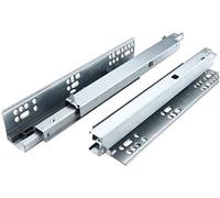 Glissières pour tiroirs à Usage intensif Glissement de tiroir monté sur Le Bas à Verrouillage Souple, Piste de tiroir à Trois Sections entièrement étendue avec Rebond Automatique du tiroir épaissis