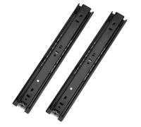 Glissières pour Tiroirs Robustes, Coulisse Tiroir Montage Latéral 250 300 350 400 450 500 550 600mm, Capacité de Charge Jusqu'à 45 KG avec Roulements à Billes, 1 Paire