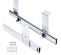 Glissières Rail Coulissantes Pour Tiroir Ou Tablette Clavier, Réglable En Hauteur, Roulement À Billes, 1 Paire Charge Max. 60 Kg, Pour Montage Sous-table, Coulisses De Tiroir Meuble