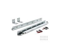 VEVOR Glissières de Tiroir, 10 Paires Coulisse Tiroir à Bille 533,4 mm Silencieuse Fermeture Douce 45,4 kg Montage Latéral Inférieur Rail Guidage Acier à Verrou Extension Complète pour Armoire Cuisine