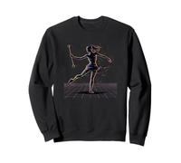 Glitch Art Maniement De Bâton Majorette Twirler Majorettes Sweatshirt