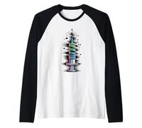 Glitch Art Seringue Infirmière Soins Médecin Manche Raglan