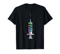 Glitch Art Seringue Infirmière Soins Médecin T-Shirt