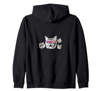 Glitch Cat Vibes - Art trippant en demi-teinte Vaporwave Sweat à Capuche