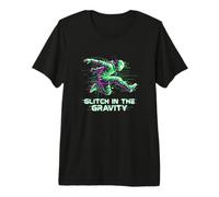 Glitch in The Gravity Art Lovers Amateurs d'art numérique T-Shirt Haut de Gamme