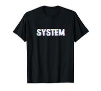 Glitch Text Effect Minimal Citation Design Moderne Abstrait T-Shirt