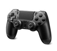 Glitfix Manette pour PS-4, Manette sans Fil Controller compatible avec PS-4/Pro/Slim/PC, Double Vibration/Panneau Tactile/Prise Audio 3,5 mm/axe à six ans/Batterie Rechargeable 1000mAh