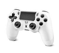 Glitfix Manette pour PS-4, Manette sans Fil Controller compatible avec PS-4/Pro/Slim/PC, Double Vibration/Panneau Tactile/Prise Audio 3,5 mm/axe à six ans/Batterie Rechargeable 1000mAh