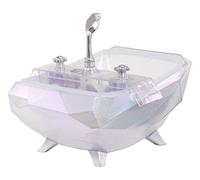 Glitter Babyz MGA'S Baignoire à Bulles avec Changement de Couleur - avec 1 pommeau de Douche Fonctionnel, Baignoire intérieur/extérieur & Barre de Douche, Fait des Bulles, Facile à Nettoyer - 3 Ans +