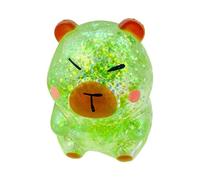 Glitter Capybara Fidget Toy - Stress Relief Kneading Animal, Soft Calming Sensory Toys, Tactile Comfort Object, Toy for Kids Adults Students Workers Home School Office Party Favors Classroom Prizes