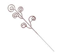 Glitter Christmas Berry Stems Artificial Christmas Curly Candy Picks Ornaments Decorative Glitter Sticks Branches For Xmas Tree Wreath Crafts Vase Filler Home Mpc Studio (Rose Gold, One Size)