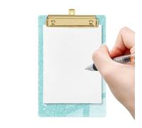 Glitter Clipboard - Mini Acrylic Portable Note Clipboard, Pocket Memo Clip | Sparkl Organiseur d'écriture en acrylique compact pour artistes professionnels, maison, bureau, salle de teliers