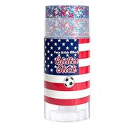 Glitter Corps, Imperméable Longue Tenue Éclat Patriotique, Paillettes Maquillage Visage Scintillantes 250e, Pour Concert Festival Musique Boîte De Nuit Carnaval Fête Anniversaire Memorial Day