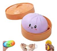 Glitter Dumpling, Glitter Dumpling Squishy Box, 4 inch Squishy Dumplings, Anxiety Relief Fidget (1pcs-A)