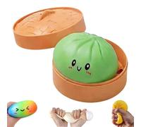 Glitter Dumpling, Glitter Dumpling Squishy Box, 4 inch Squishy Dumplings, Anxiety Relief Fidget (1pcs-B)