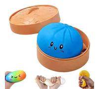 Glitter Dumpling, Glitter Dumpling Squishy Box, 4 inch Squishy Dumplings, Anxiety Relief Fidget (1pcs-D)