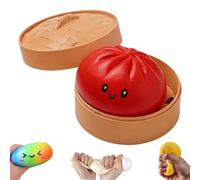 Glitter Dumpling, Glitter Dumpling Squishy Box, 4 inch Squishy Dumplings, Anxiety Relief Fidget (1pcs-E)