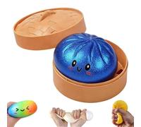 Glitter Dumpling, Glitter Dumpling Squishy Box, 4 inch Squishy Dumplings, Anxiety Relief Fidget (1pcs-G)