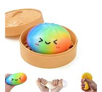 Glitter Dumpling, Glitter Dumpling Squishy Box, 4 inch Squishy Dumplings, Anxiety Relief Fidget (1pcs-K)