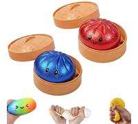 Glitter Dumpling, Glitter Dumpling Squishy Box, 4 inch Squishy Dumplings, Anxiety Relief Fidget (2pcs-E)