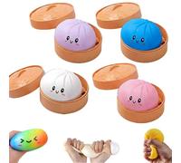 Glitter Dumpling, Glitter Dumpling Squishy Box, 4 inch Squishy Dumplings, Anxiety Relief Fidget (4pcs-A)
