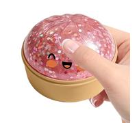 Glitter Dumpling Squeeze , Bun Shape Stress Relief Ball for Calming and Relaxation, Soft Slow Rising Squishy Sensory , Fidget for Studying Working Travel Home Office Classroom Car Ride